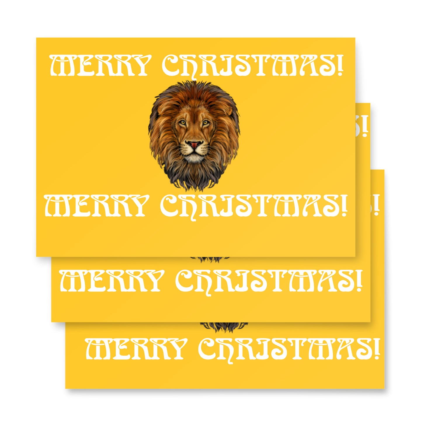 “STRONG”Yellow Christmas Wrapping paper Sheets W/White Font