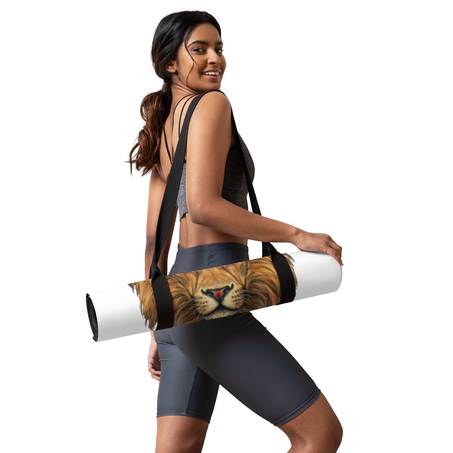 “STRONG”White Yoga Mat W/Red Font