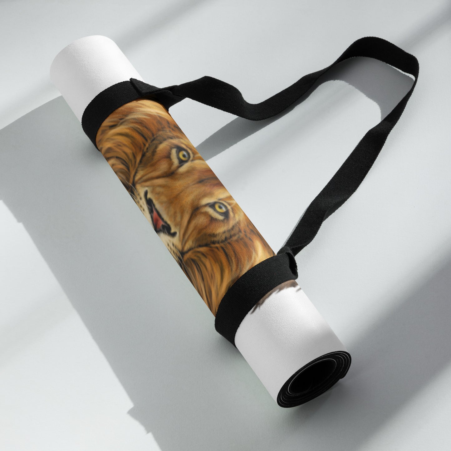 “STRONG”White Yoga Mat W/Red Font