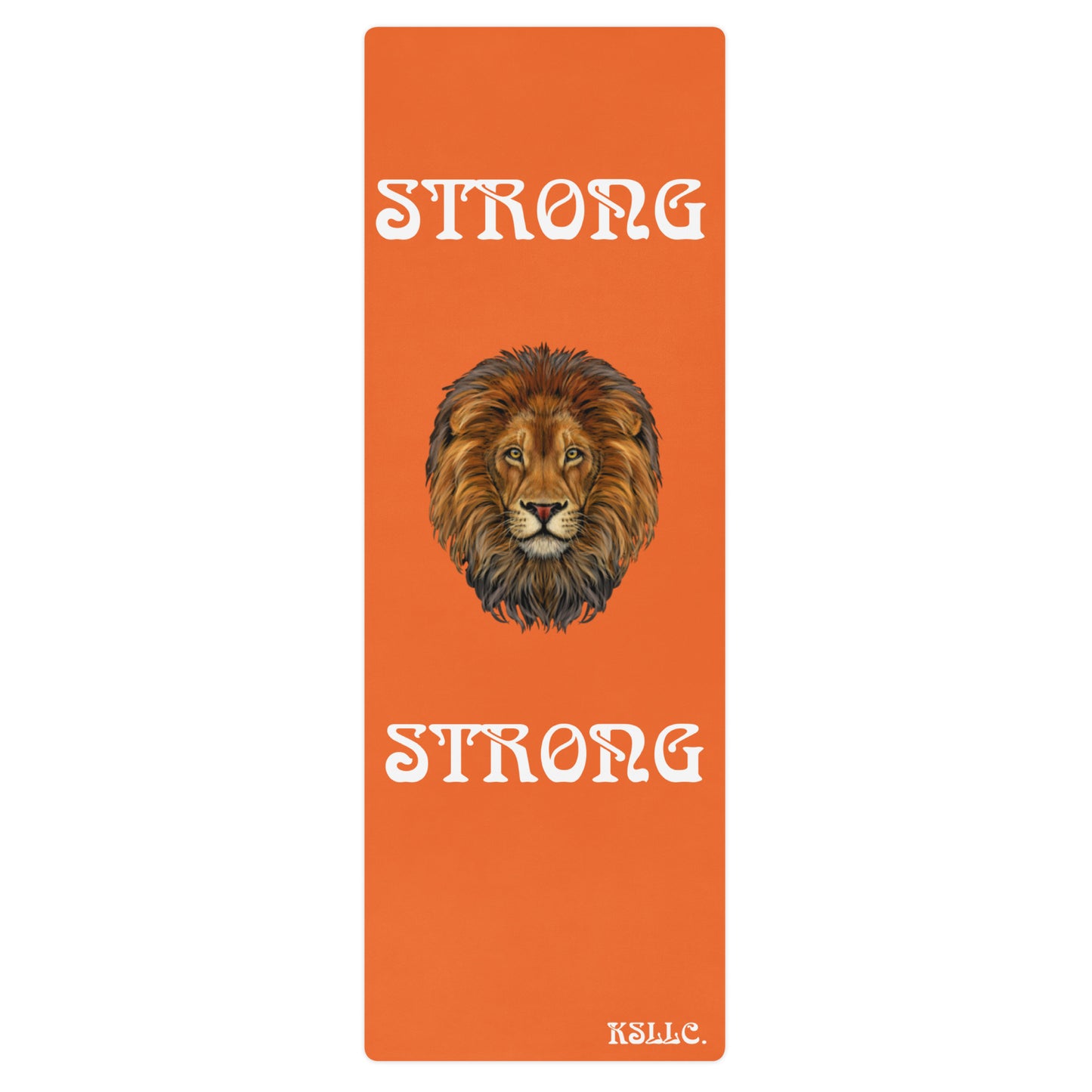 “STRONG”Orange Yoga Mat W/White Font