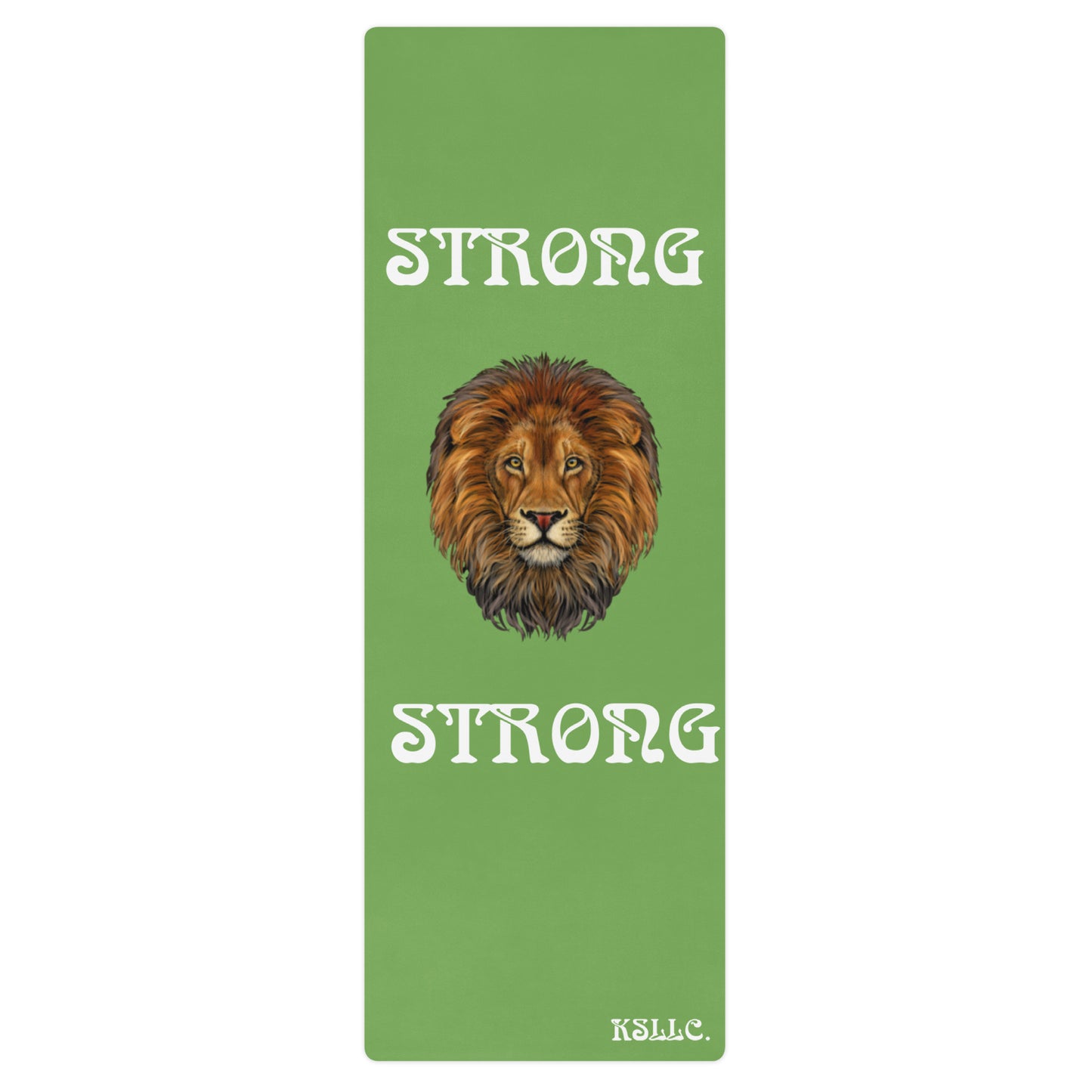 “STRONG”Green Yoga Mat W/White Font