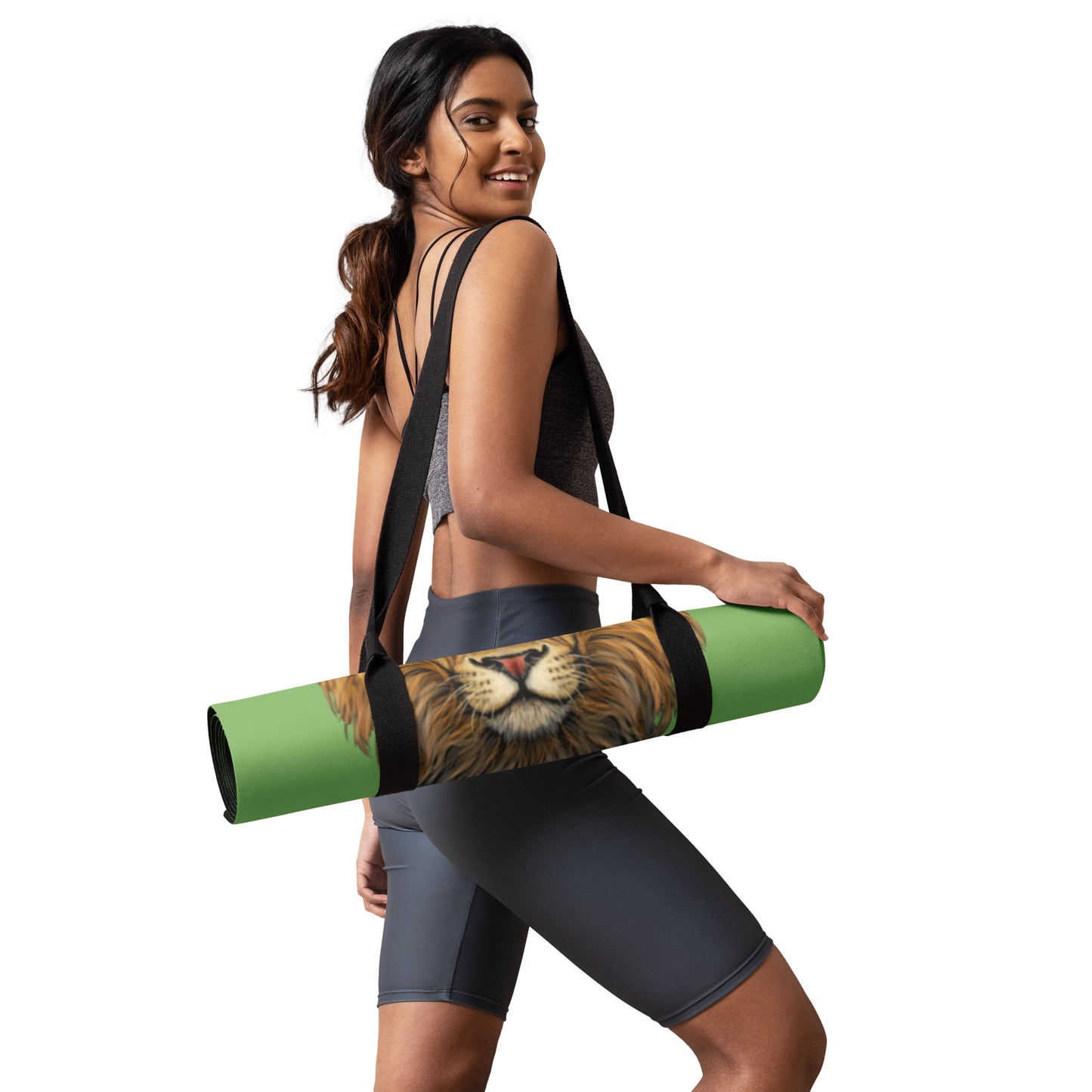 “STRONG”Green Yoga Mat W/White Font