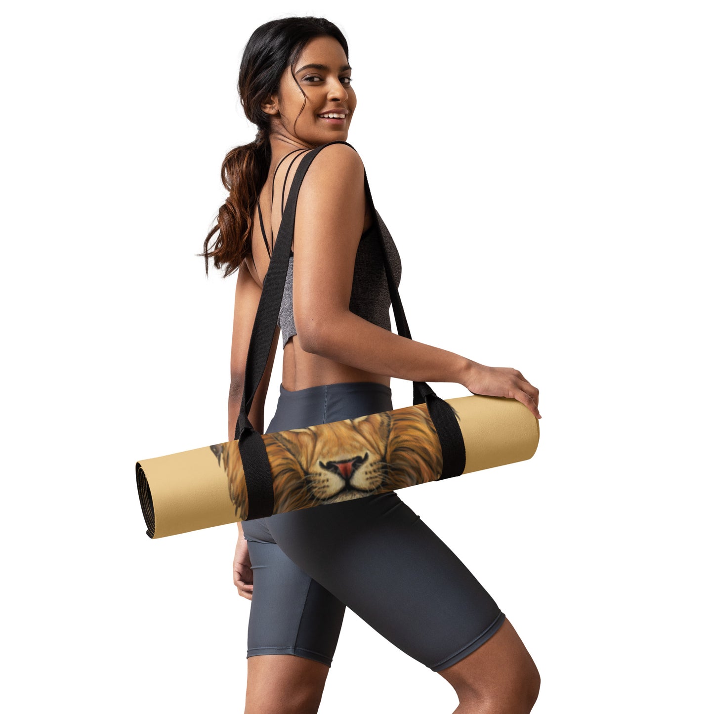 “I’AM STRONG!”Fawn Yoga Mat W/White Font