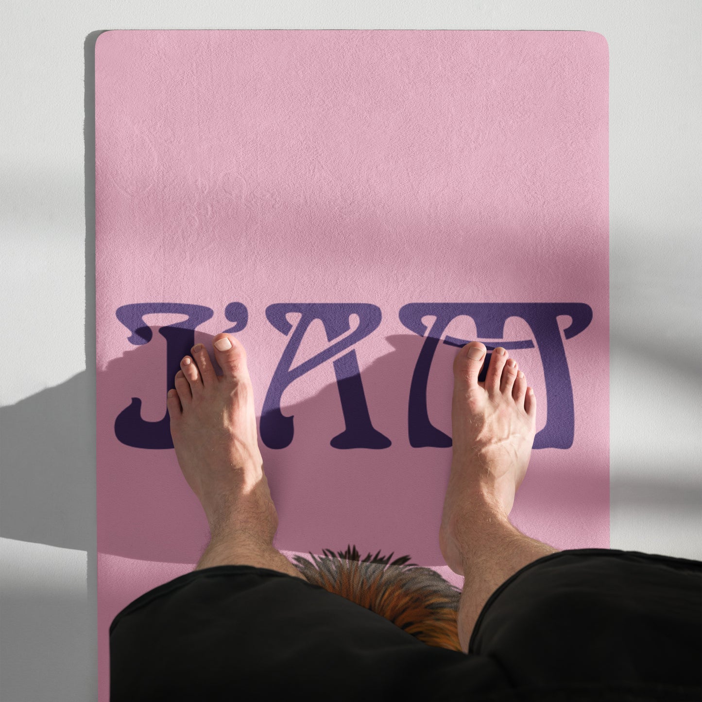 “I’AM STRONG!”Cotton Candy Yoga Mat W/Purple Font