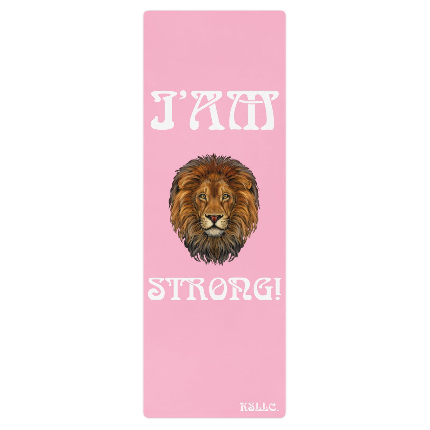 “I’AM STRONG!”Cotton Candy Yoga Mat W/White Font