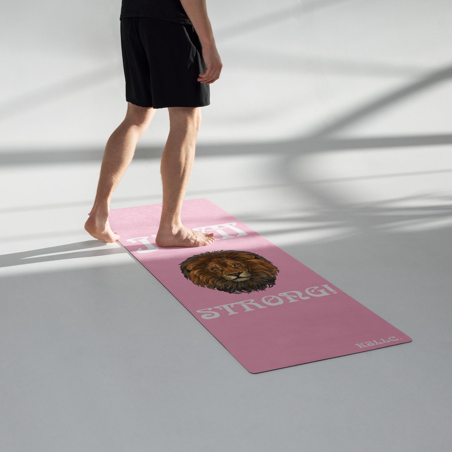 “I’AM STRONG!”Cotton Candy Yoga Mat W/White Font