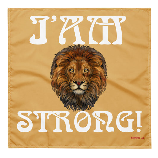 “I’AM STRONG!” Fawn All-Over Print Bandana W/White Font