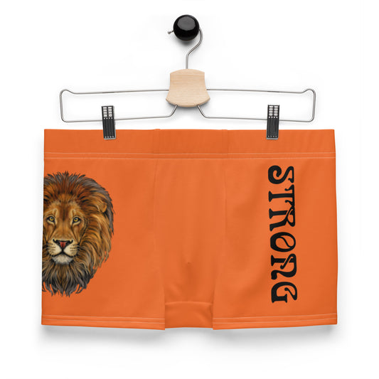 “STRONG”Orange Boxer Briefs W/Black Font