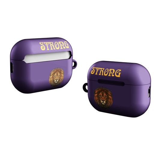 Purple Case for AirPods® W/Yellow Font