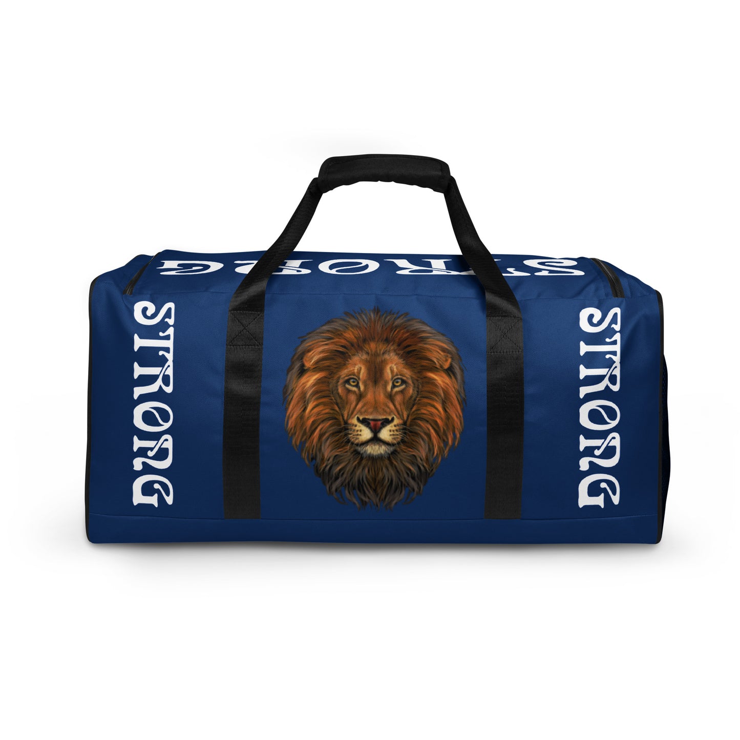 “STRONG” Blue Duffle Bag W/White Font