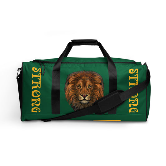 “STRONG” Green Duffle Bag W/Yellow Font