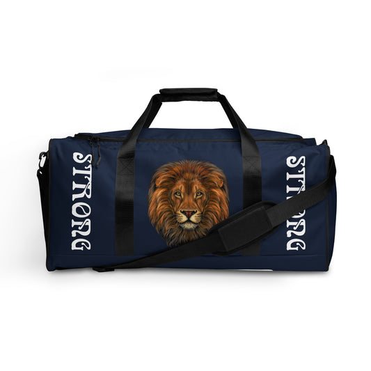 “STRONG” Navy Duffle Bag W/White Font