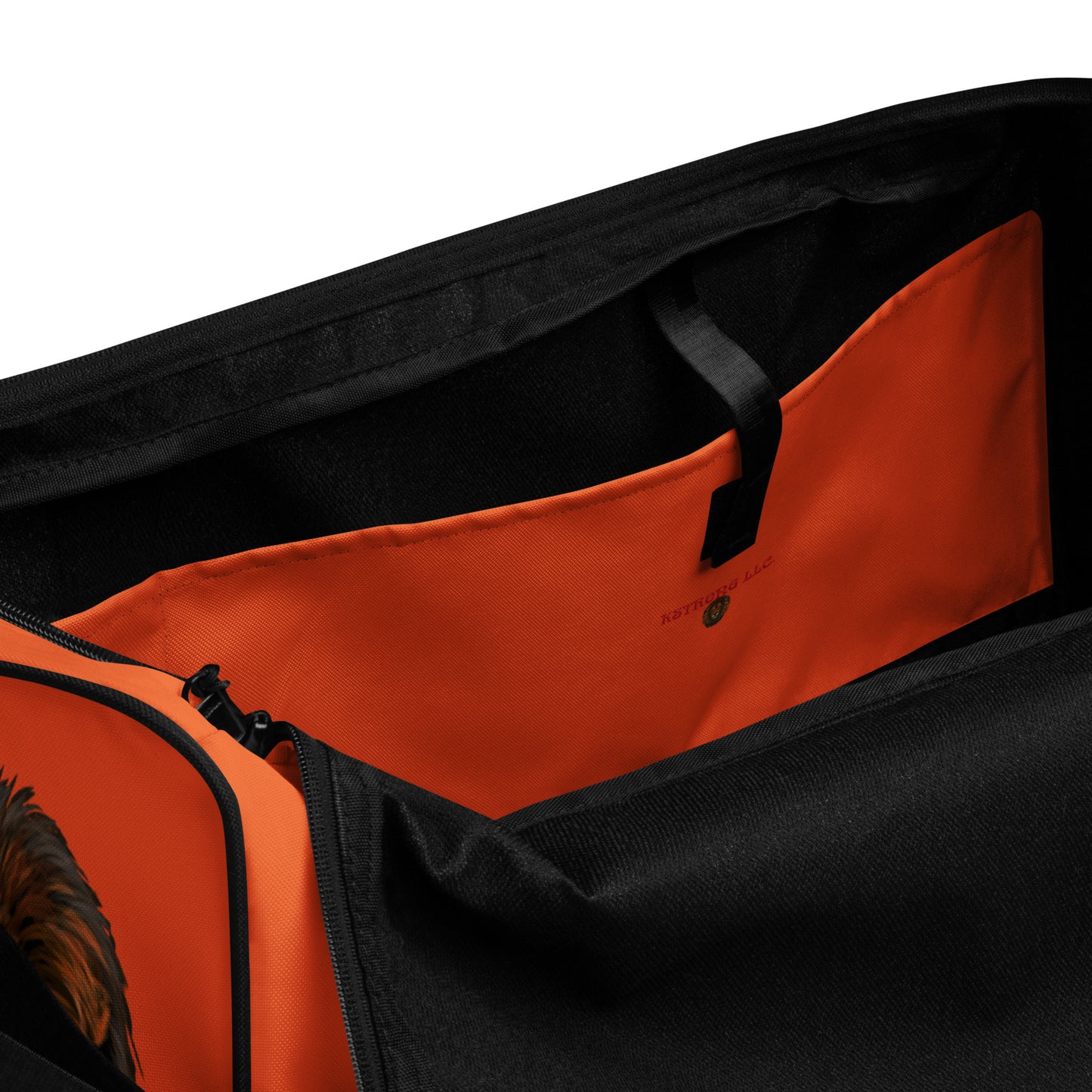 “STRONG”Orange Duffle Bag W/White Font