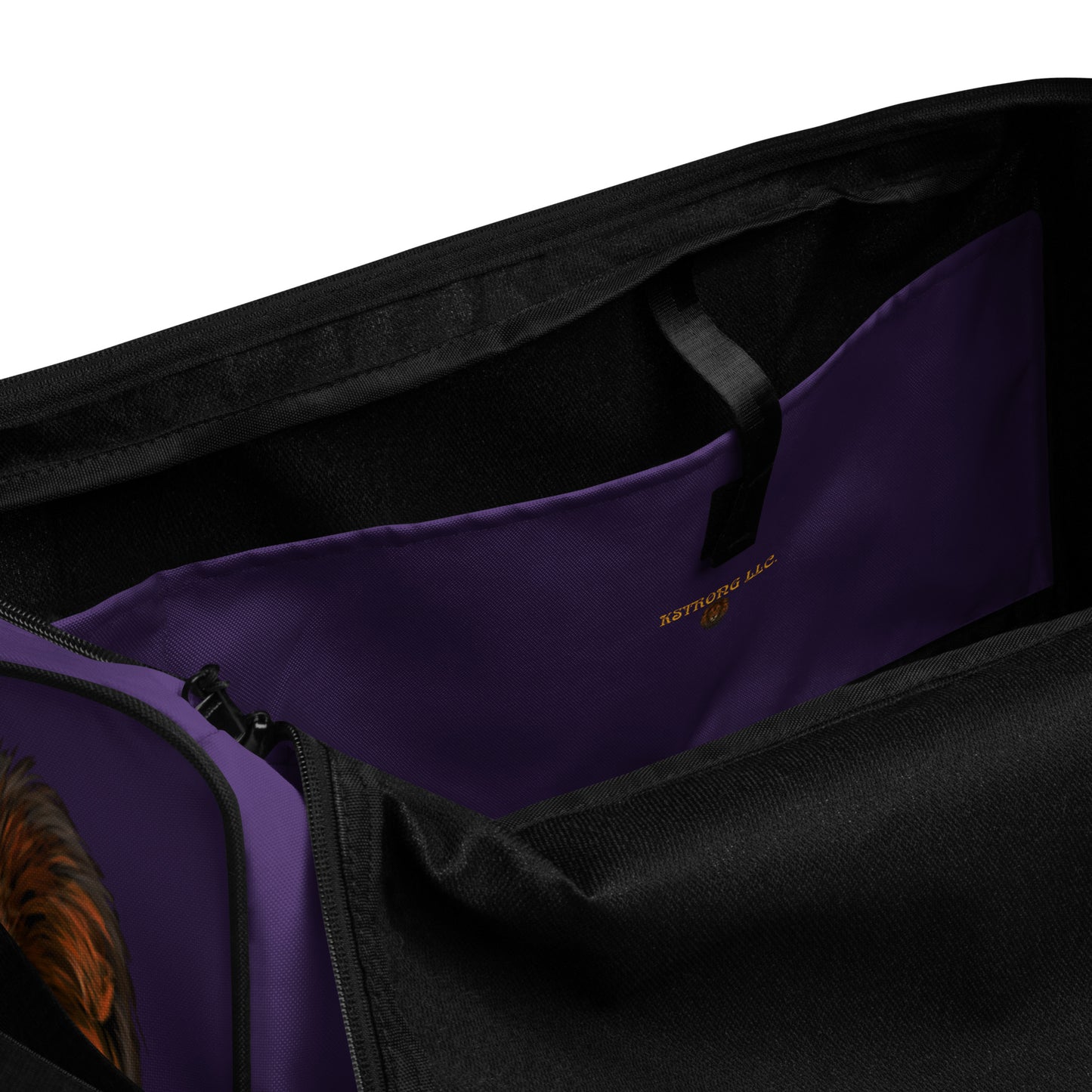 “STRONG”Purple Duffle Bag W/Yellow Font