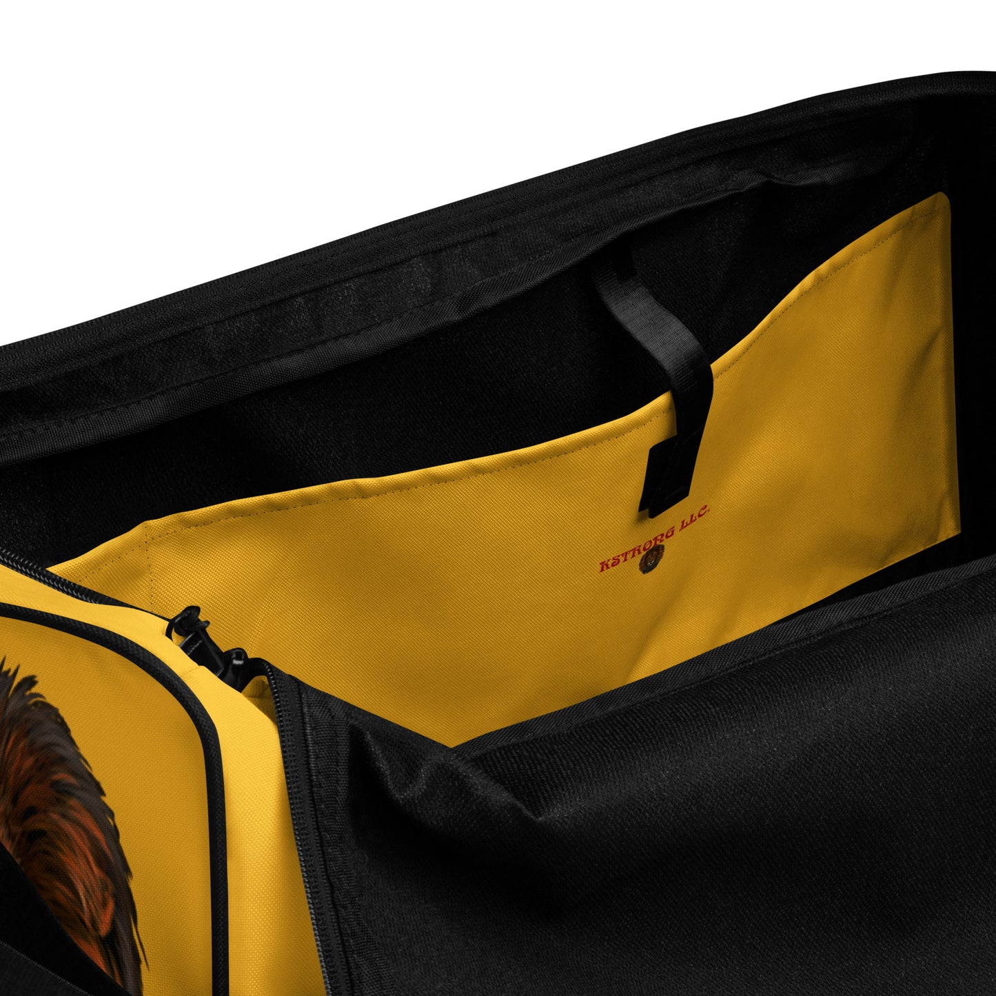 “STRONG”Yellow Duffle Bag W/Green Font