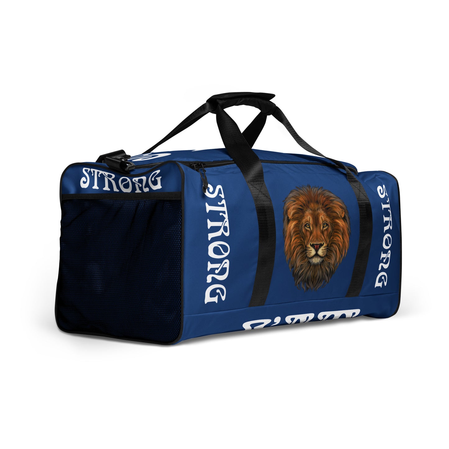 “STRONG” Blue Duffle Bag W/White Font