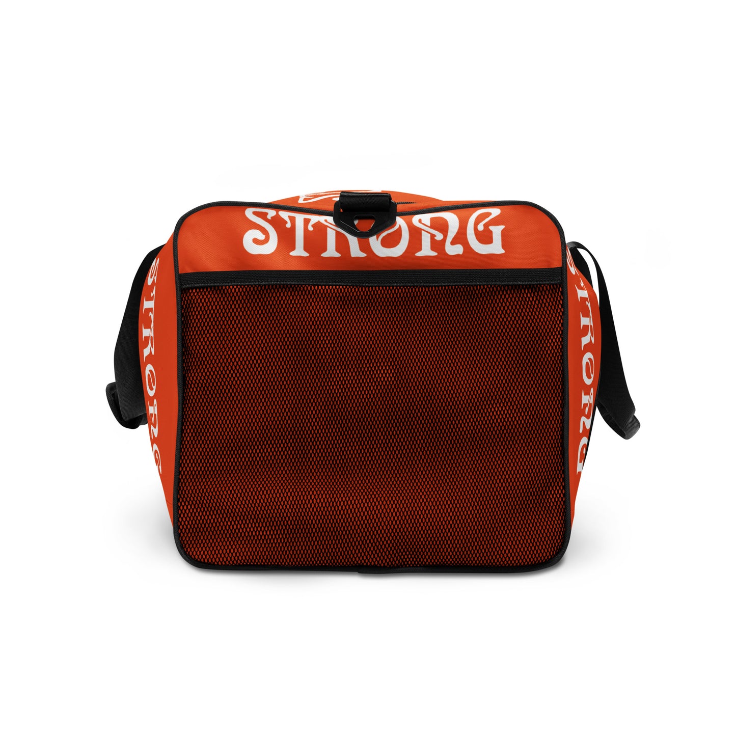 “STRONG”Orange Duffle Bag W/White Font