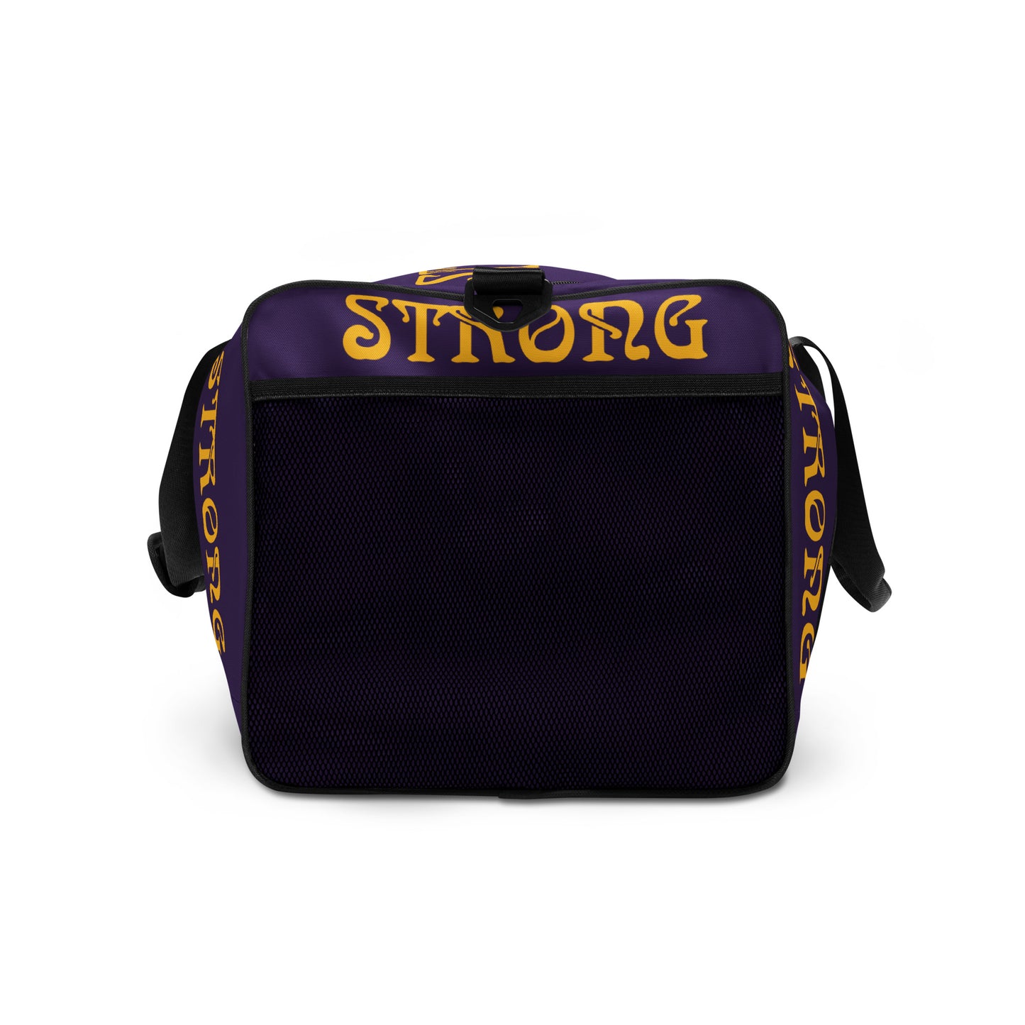 “STRONG”Purple Duffle Bag W/Yellow Font