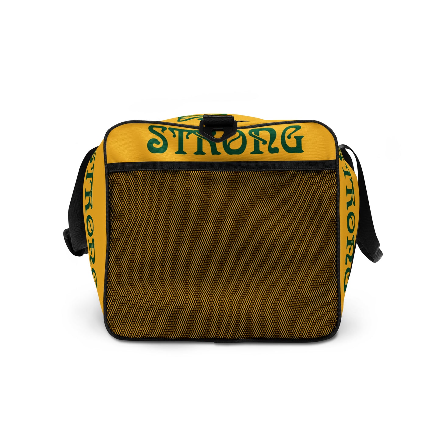 “STRONG”Yellow Duffle Bag W/Green Font