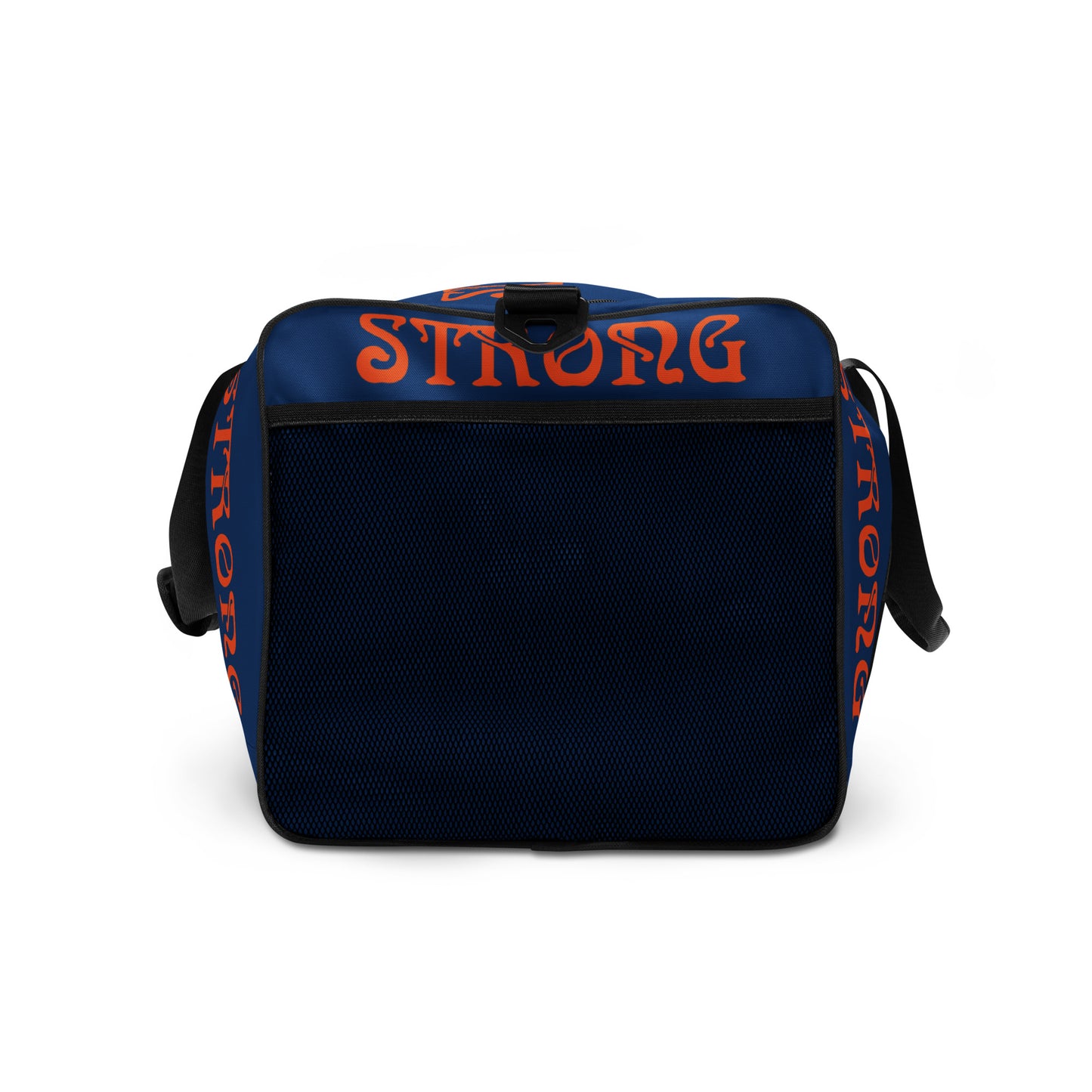 “STRONG” Blue Duffle Bag W/Orange Font