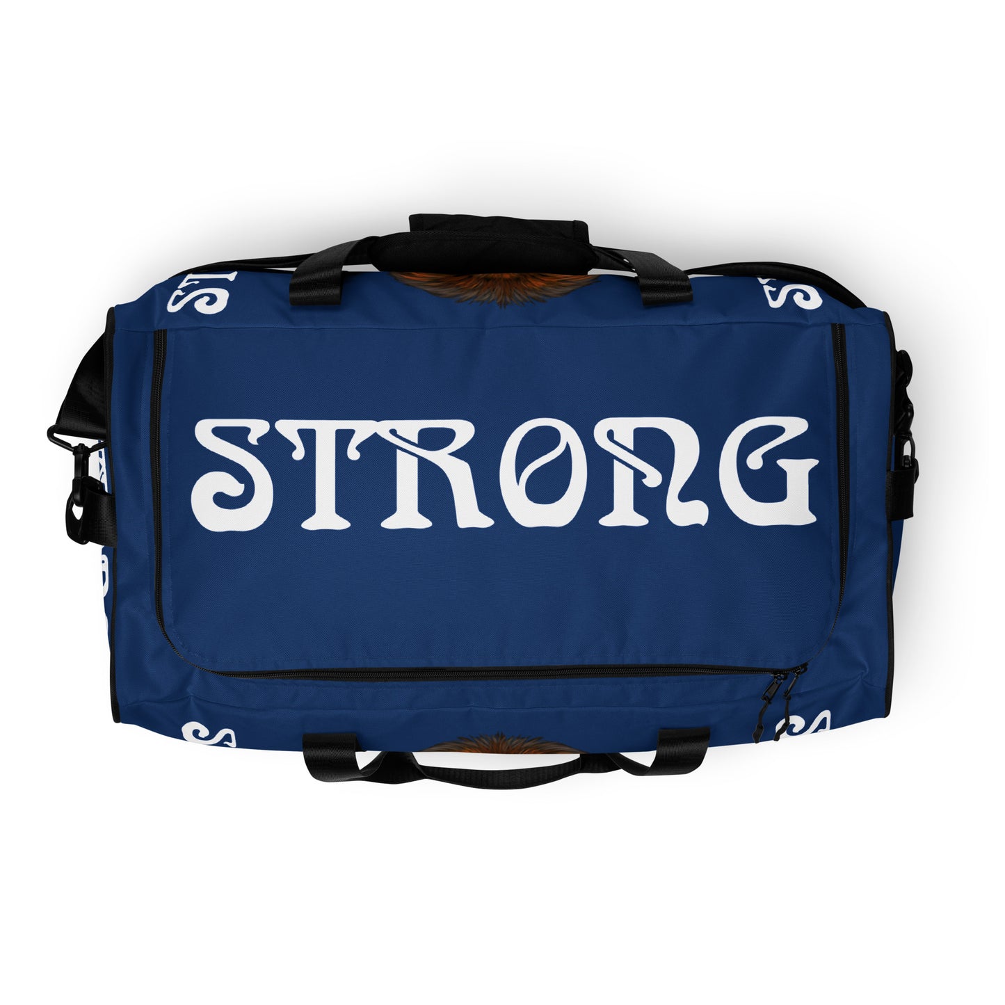 “STRONG” Blue Duffle Bag W/White Font