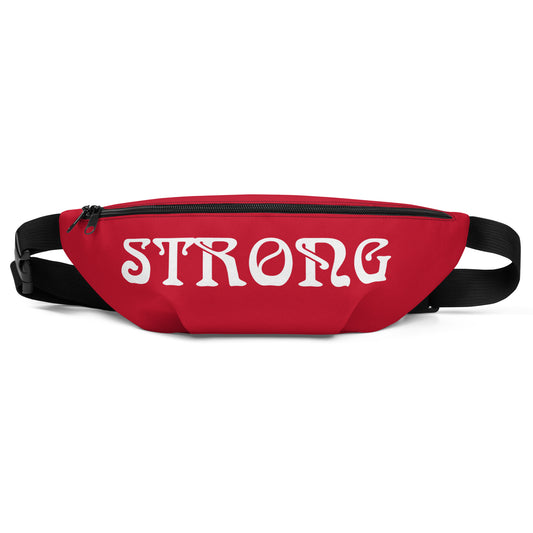 “STRONG”Red Fanny Pack W/White Font