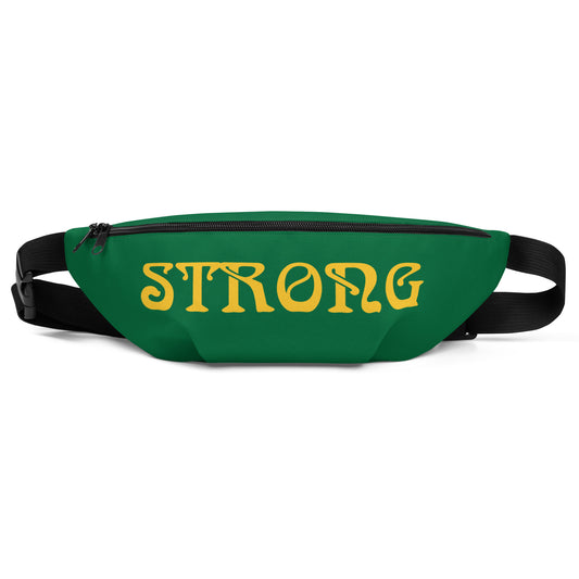 “STRONG”Green Fanny Pack W/Yellow Font