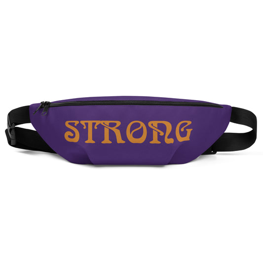 “STRONG”Purple Fanny Pack W/Bronze Font