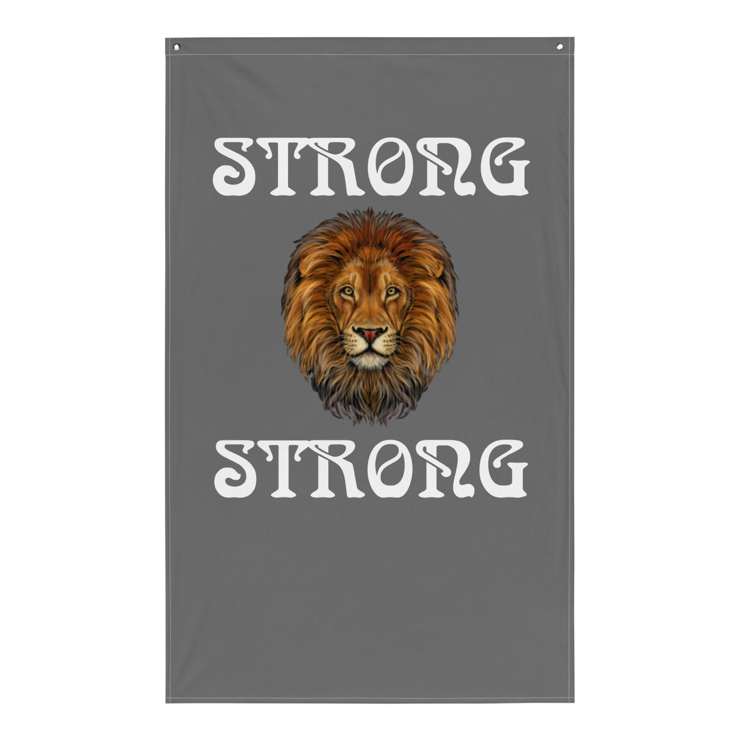“STRONG”Grey Flag W/White Font