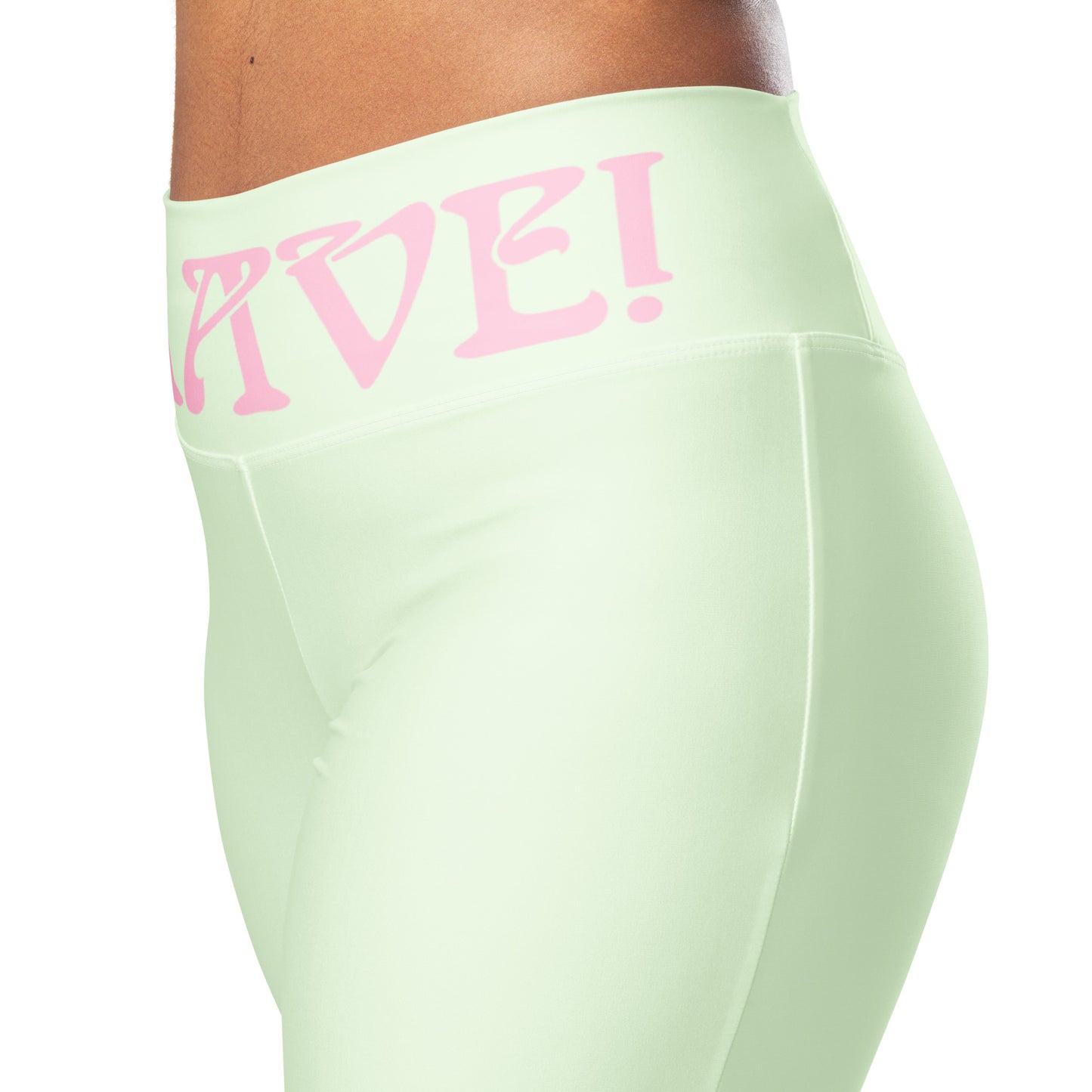 “I’AM BRAVE!” Panache Flare Leggings W/Cotton Candy Font