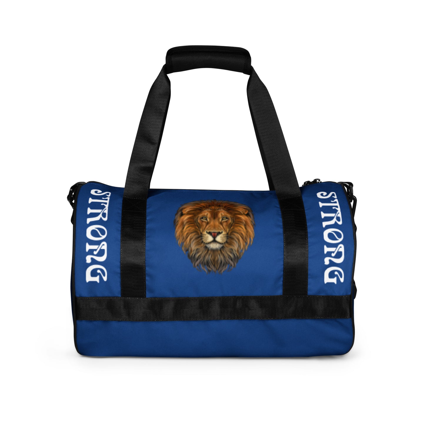 “STRONG” Blue Gym Bag W/White Font