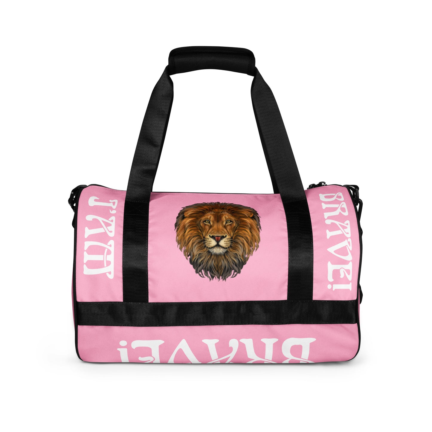 “I’AM BRAVE!” Cotton Candy Gym Bag W/White Font