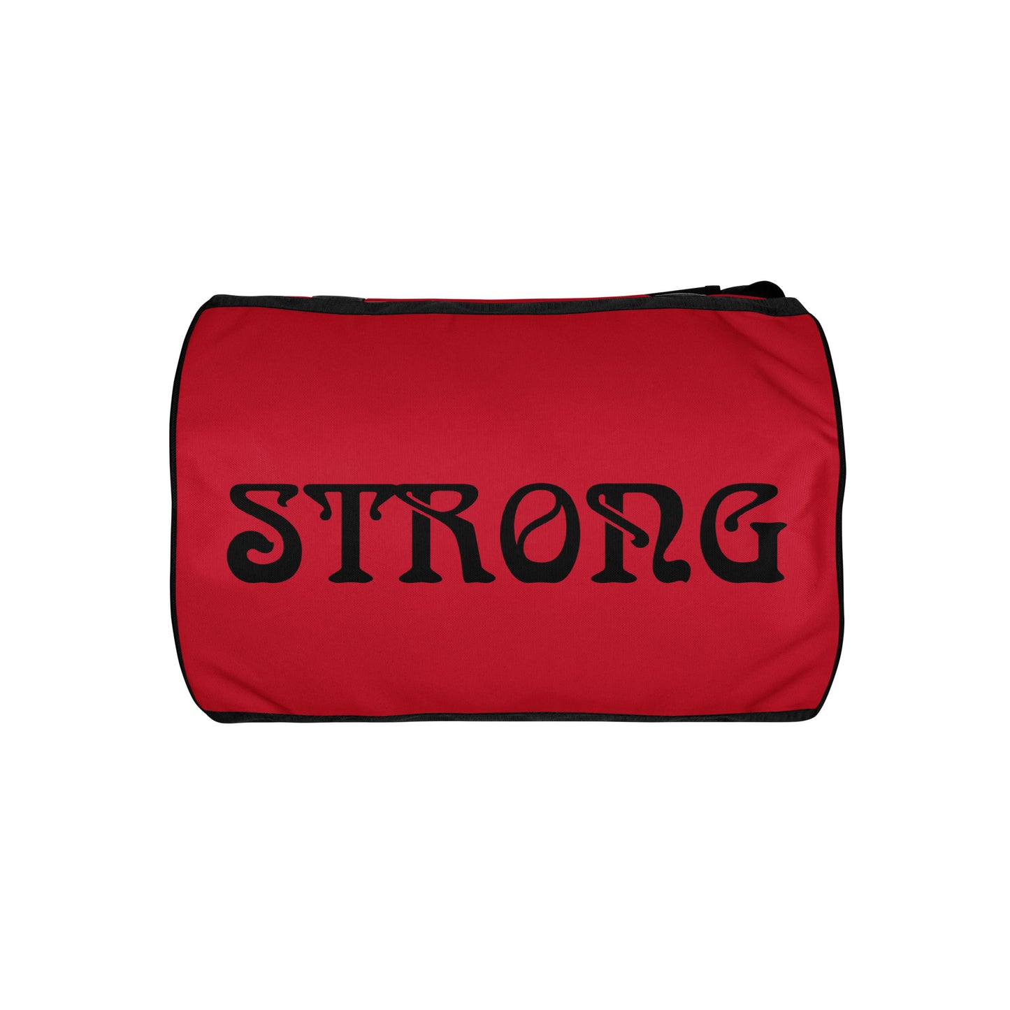 “STRONG LION” Red Gym Bag W/Black Font