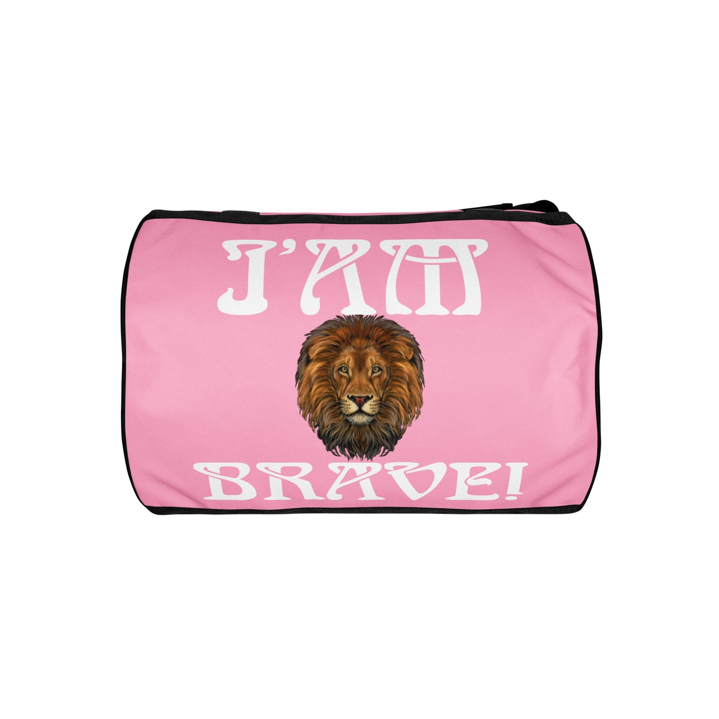 “I’AM BRAVE!” Cotton Candy Gym Bag W/White Font