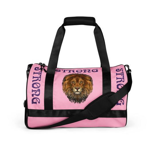 “STRONG” Cotton Candy Gym Bag W/Purple Font