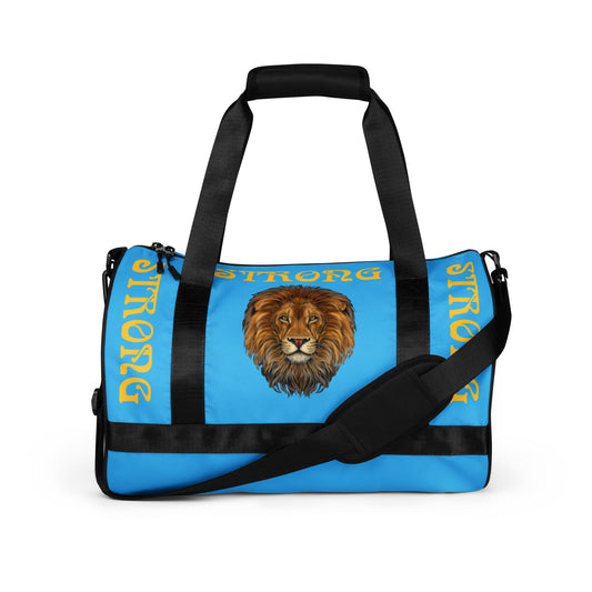 “STRONG” SkyBlue Gym Bag W/Yellow Font