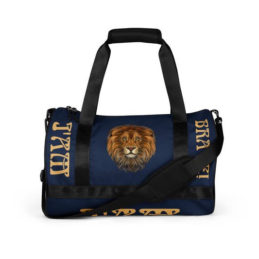 “I’AM BRAVE!” Navy Gym Bag W/Fawn Font