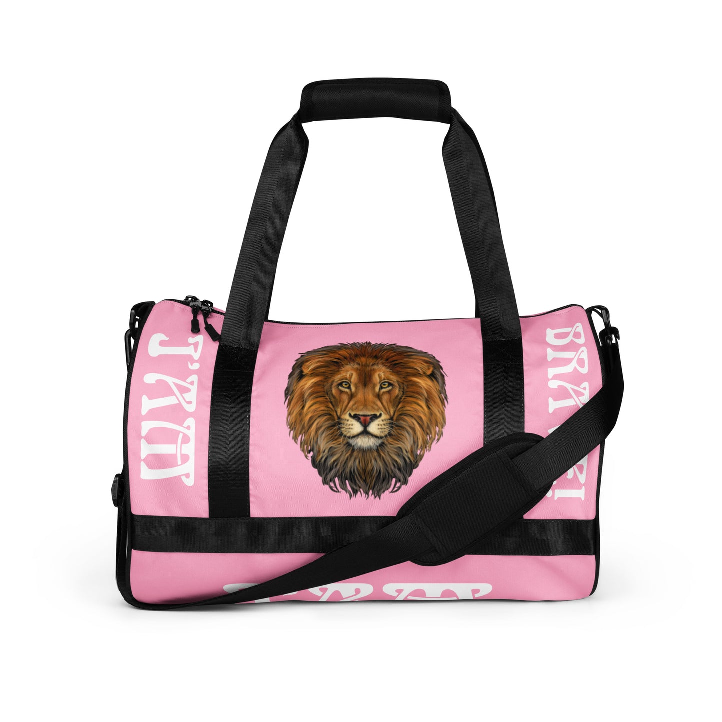 “I’AM BRAVE!” Cotton Candy Gym Bag W/White Font