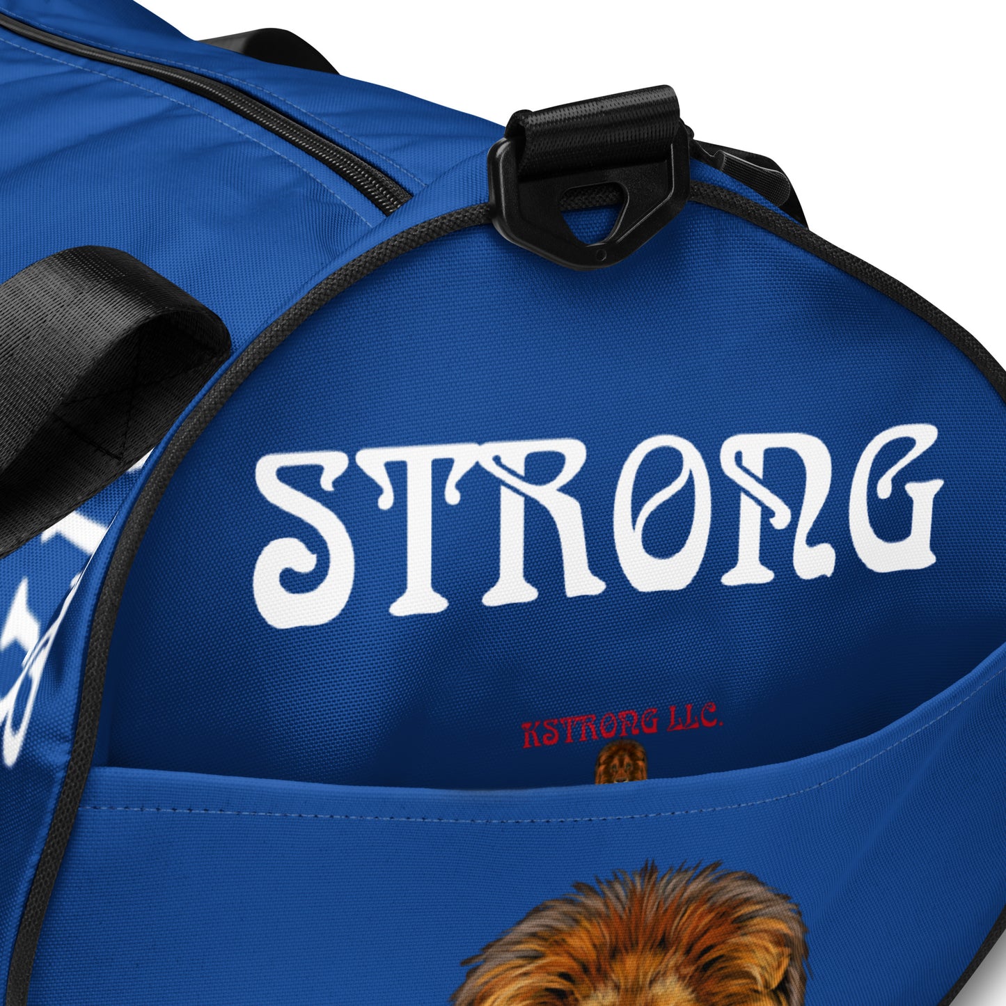 “STRONG” Blue Gym Bag W/White Font