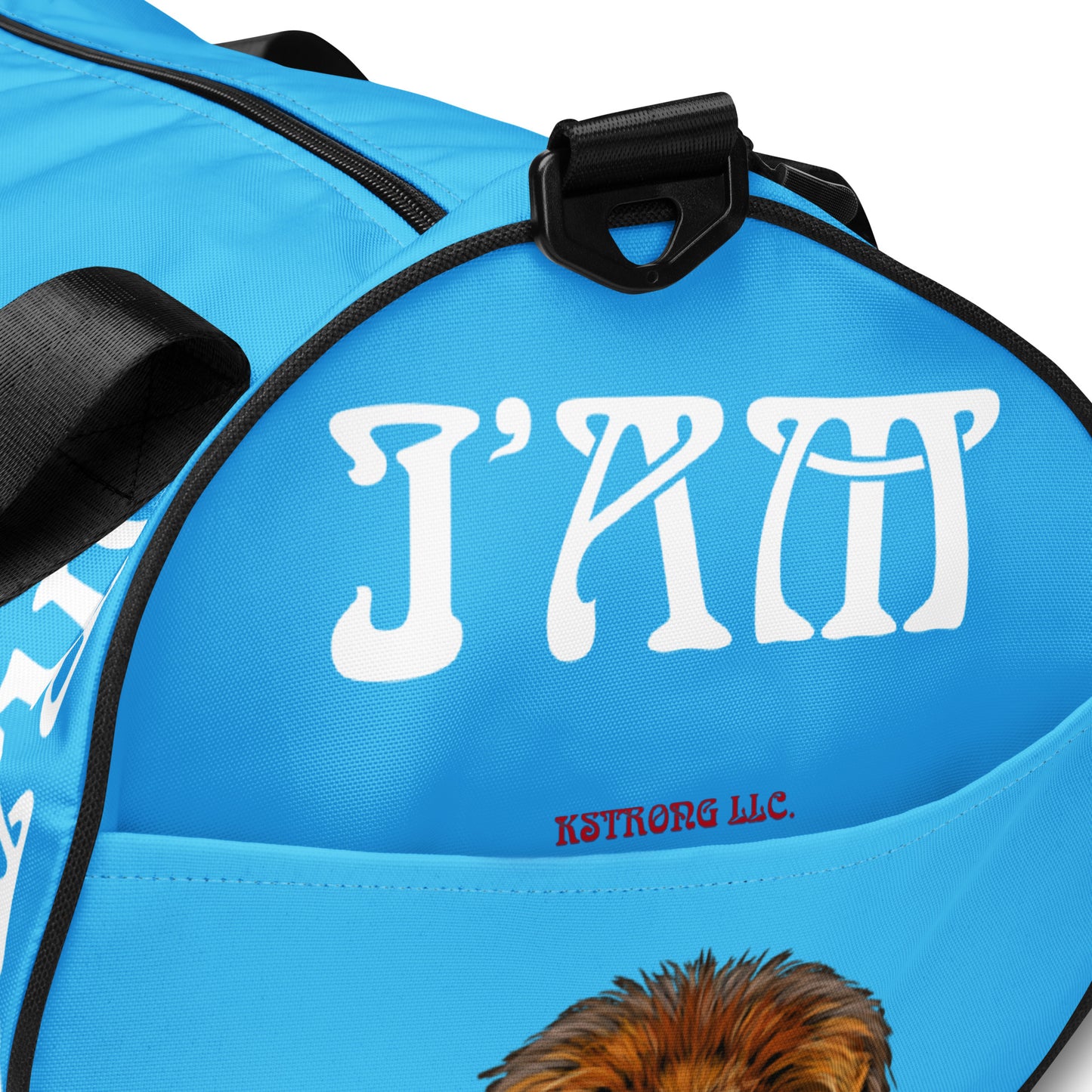 “I’AM BRAVE!” SkyBlue Gym Bag W/White Font