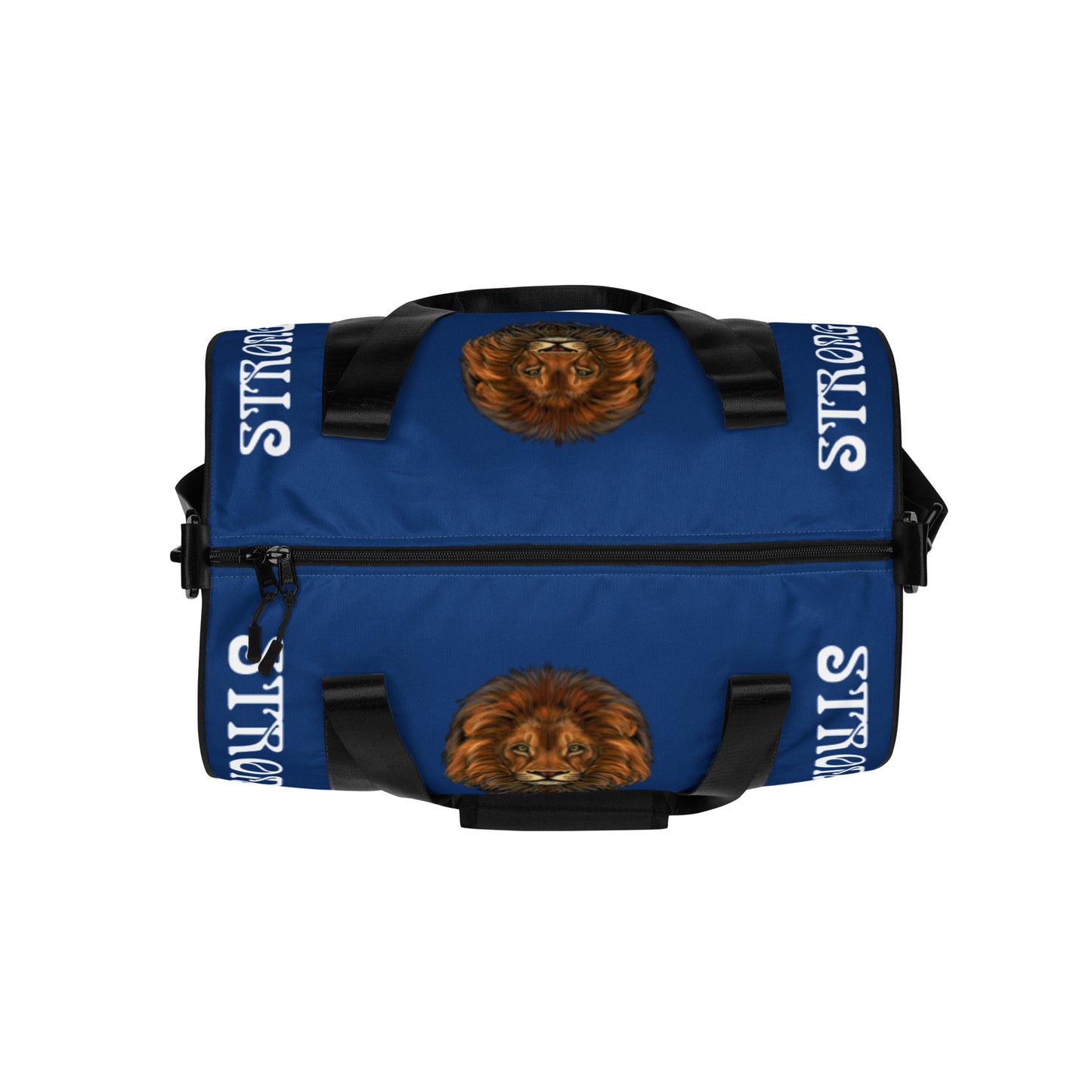 “STRONG” Blue Gym Bag W/White Font