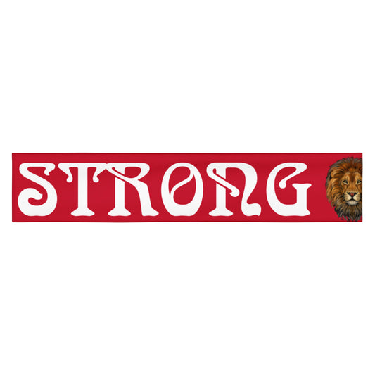 “STRONG” Red Headband W/White Font