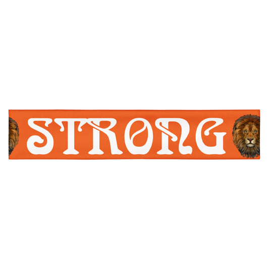 “STRONG” Orange Headband W/White Font