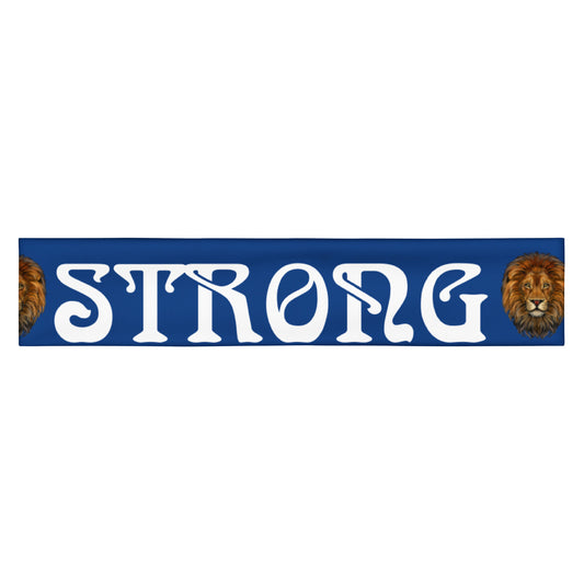 “STRONG” Blue Headband W/White Font