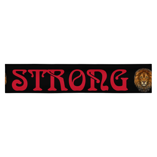 “STRONG” Black Headband W/Red Font