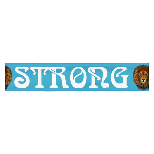 “STRONG” SkyBlue Headband W/White Font
