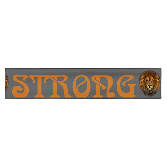 “STRONG” Grey Headband W/Brown Font