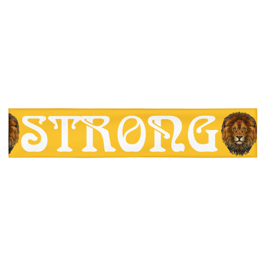 “STRONG” Yellow Headband W/White Font