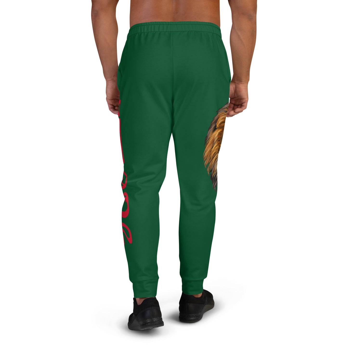 "STRONG"Green Men's Joggers W/Red Font