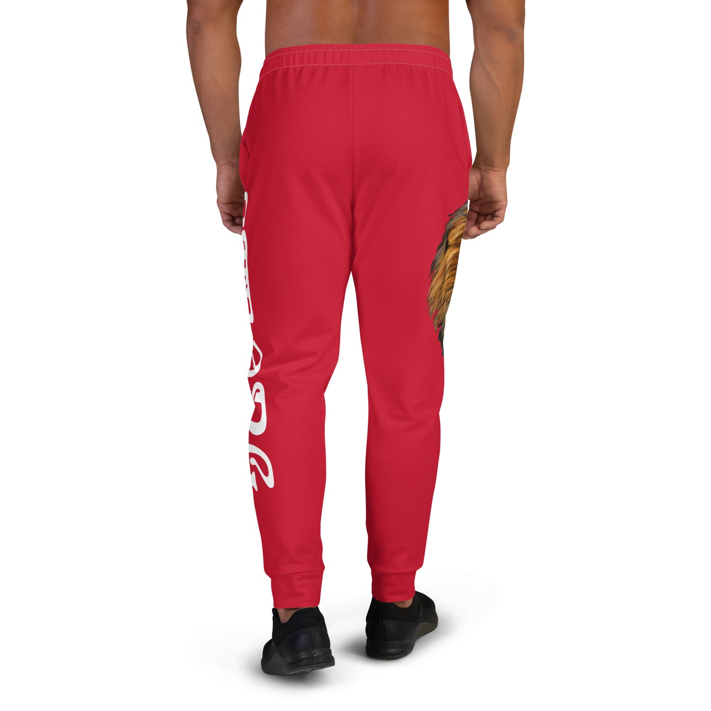 "STRONG"Red Men's Joggers W/White Font